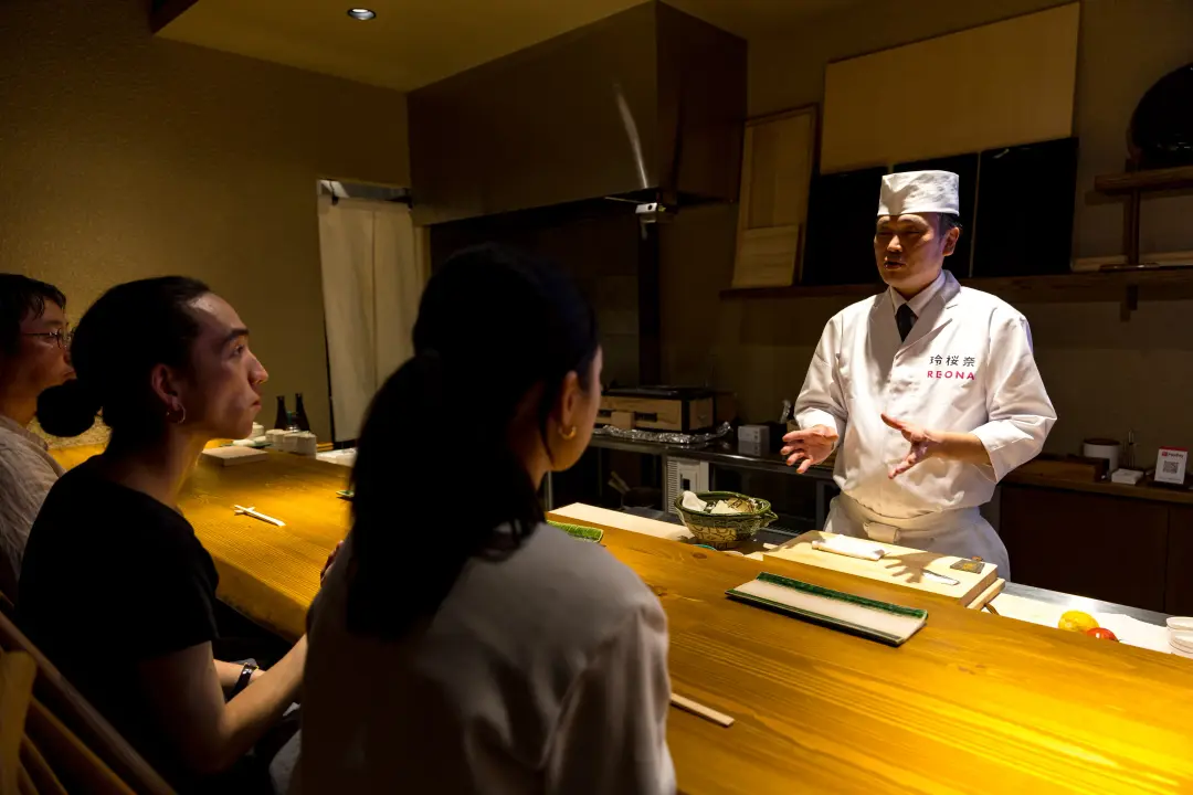 Uniquely interactive Omakase at REONA allows guests to directly engage and ask our friendly sushi chefs.